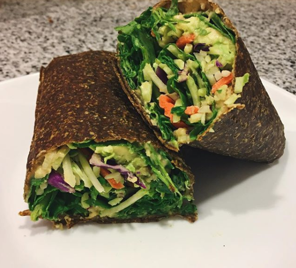 Spicy Vegan Veggie Wrap