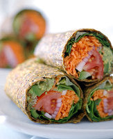 Silly Face Hummus Raw Vegan Wraps