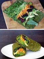 Green Spirulina and Avocado Wrap