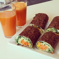 Healthy morning breakfast wrap