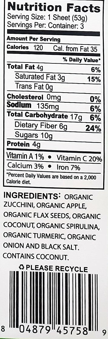 25% Saving! - IMPERFECT Veggie Wraps: Spirulina (12 sheets)